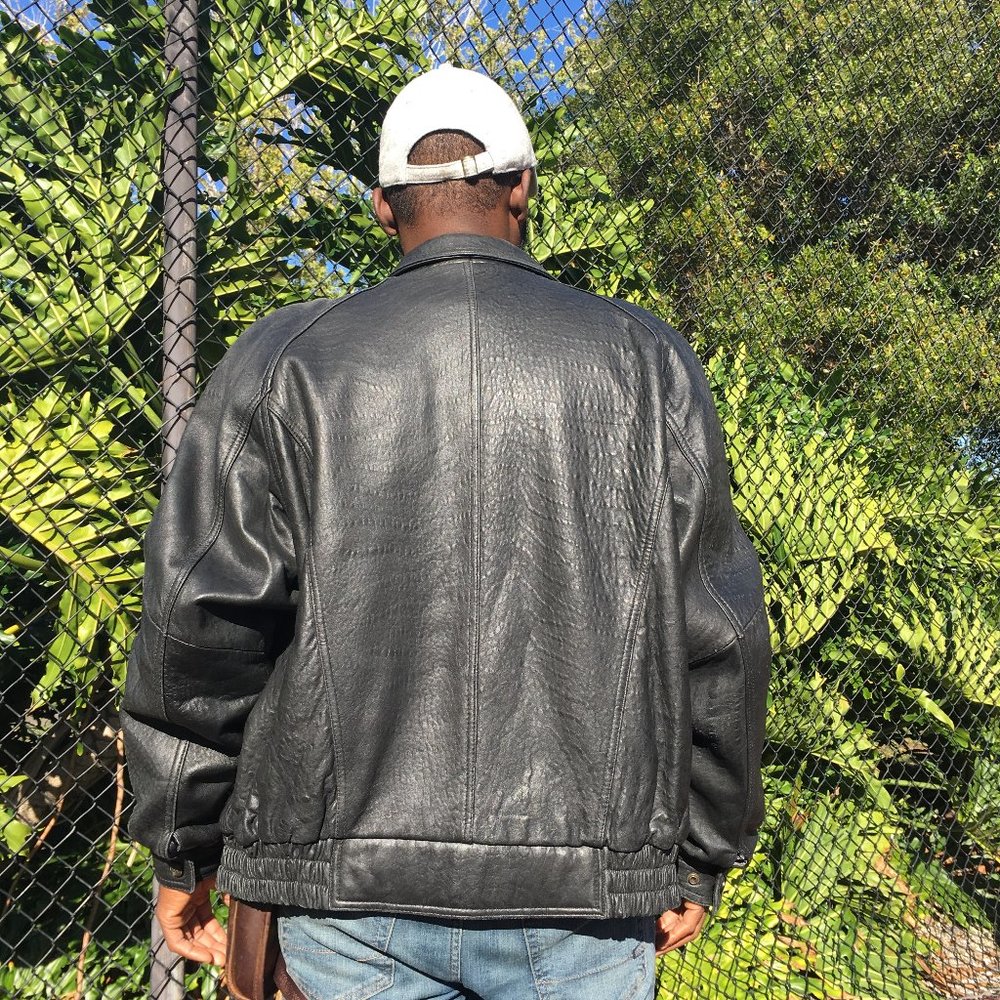 Men's Luxury Black Leather Jacket Coat